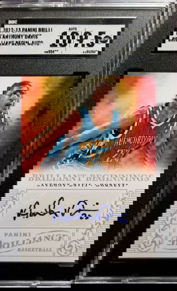 2012-13 Panini Brillance Brilliant Beginnings RC Auto Anthony Davis #5 SGC 9.5/10