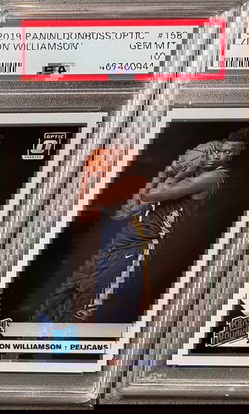 2019-20 Donruss Optic Zion Williamson Base PSA 10