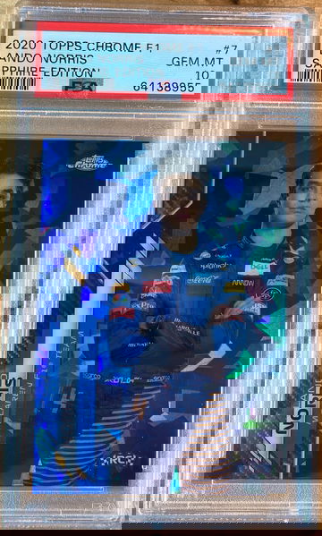 2020 Topps Chrome F1 Lando Norris Sapphire  PSA 10