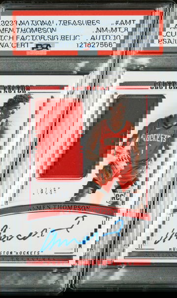 2023 National Treasures Amen Thompson Clutch Factor ROOKIE PATCH AUTO /35 PSA 10 AUTO Pop 1 None Higher