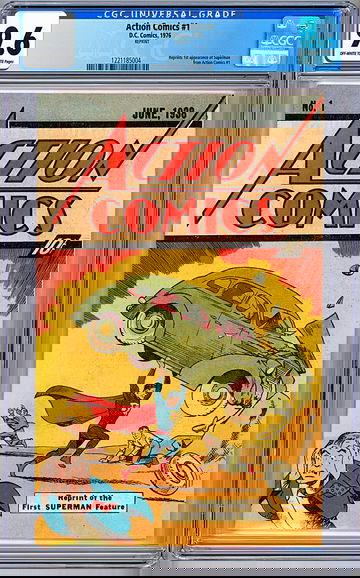 ACTION COMICS #1 CGC 9.6 *FIRST SUPERMAN* RARE 10-CENT SLEEPING BAG REPRINT 1976