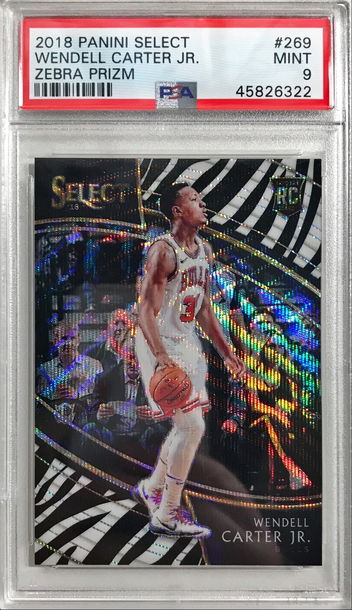 2018 Select Wendell Carter Jr Zebra Courtside PSA 9