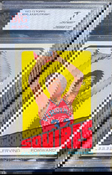 Julius Erving 1972-73 topps rc rookie bgs 7 76ers