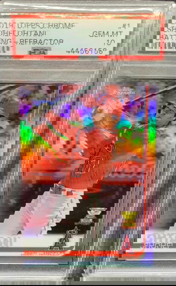 2019 TOPPS CHROME REFRACTOR SHOHEI OHTANI BATTING RC PSA 10