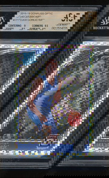 Luka Doncic 2018-19 Donruss Optic Checkerboard #177 RC BGS 9.5