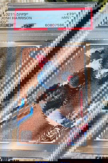 2021 Topps Gold Parallel Washington Nationals #290 Josh Harrison /2021 PSA 9 🔥