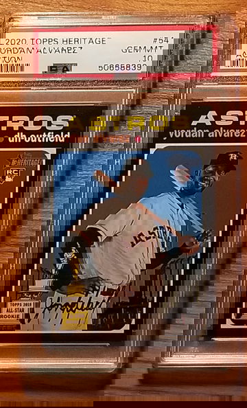 2020 topps heritage action yordan alvarez psa 10 gem mint