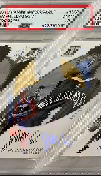 2019 Panini Impeccable Zion Williamson Autograph PSA 9 POP 1