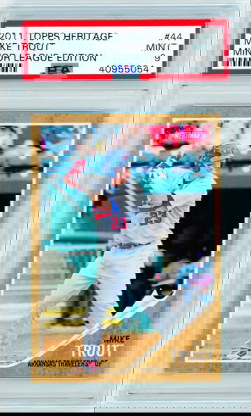 2011 Topps Heritage #44 Mike Trout Minor League Edition PSA 9 MINT!