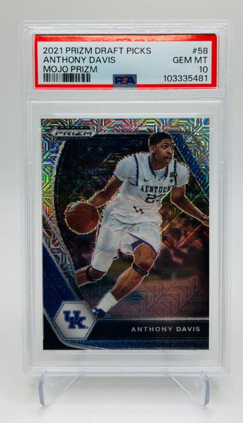 2021-22 Panini Prizm Draft ANTHONY DAVIS MOJO /25 PSA 10 Gem Mint #58