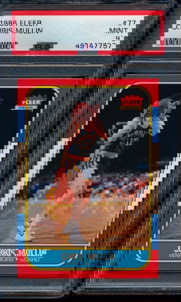 1986 Fleer Chris Mullin PSA 9 Mint