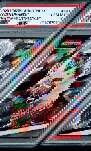 2024 Prizm Jayden Daniels Instant Impact Rookie Red Ice Parallel PSA 10