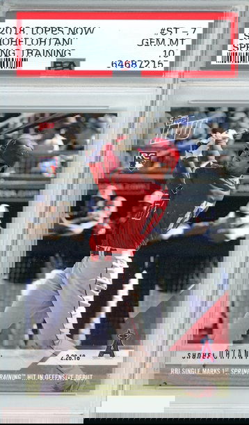 2018 TOPPS NOW SHOHEI OHTANI #ST-7 SPRING TRAINING ROOKIE PSA 10 GEM MT