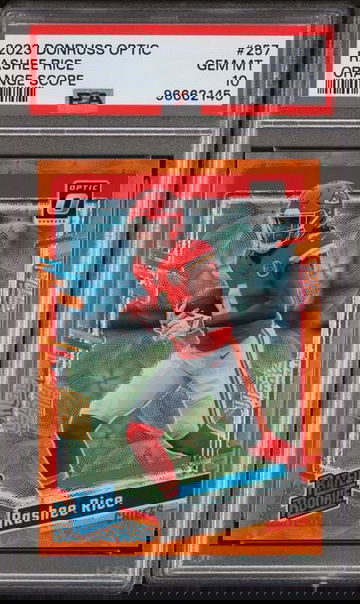 2023 Panini Rashee Rice Orange Scope Rated Rookie RC /79 PSA 10