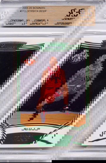 2008 Bowman Derrick Rose #111 BGS 9.5 GEM MINT