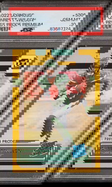 2022 Panini Donruss Garrett Wilson Press Proof Premium Rated Rookie RC PSA 10