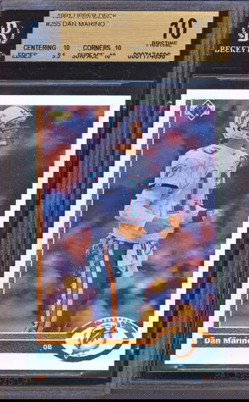 Dan Marino 1991 Upper Deck BGS 10 PRISTINE 