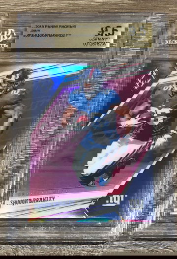 SAQUON BARKLEY 2018 Panini Phoenix PINK RC 56 BGS 9.5 GEM MINT POP 1 #197/199
