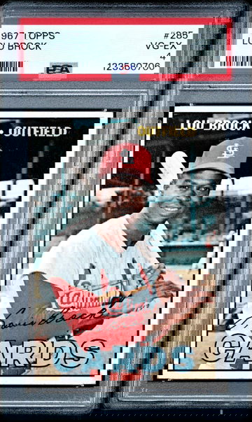 1967 Topps Lou Brock #285 PSA 4