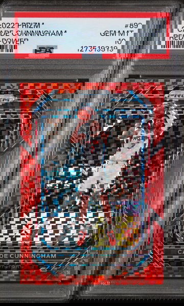 2022 Panini Prizm Prizms Red Power Cade Cunningham #89 /75 PSA 10