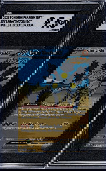 2023 Pokémon Scarlet & Violet Paradox Rift SIR Sandy Shocks #250/182 SGC 9.5