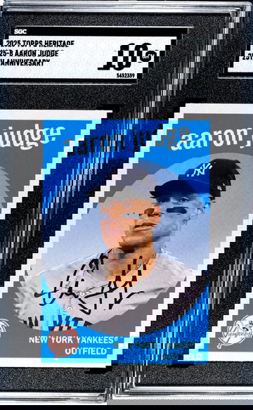 2025 Topps Heritage #H25-8 Aaron Judge 25th Anniversary SGC 10