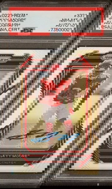 2022 Panini Prizm Skyy Moore Rookie Autograph PSA 8 Auto 10