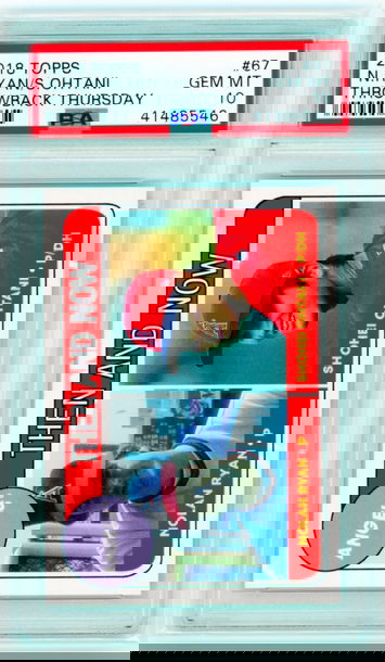 2018 Topps Throwback Thursday #67 N. Ryan/S. Ohtani PSA 10 GEM MINT!