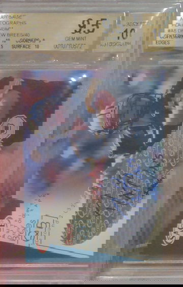 2001 SAGE Autographs PLATINUM Drew Brees #A8  28/40