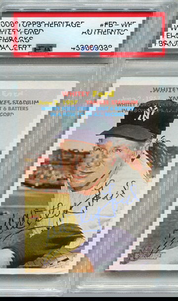 Whitey Ford New York Yankees PSA/DNA Ceritified Authentic Autograph - 2006 Topps Heritage Flashbacks