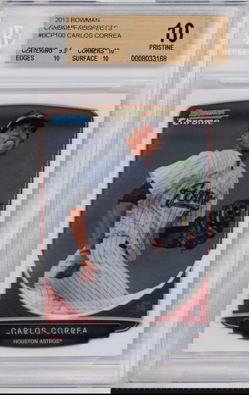 Carlos Correa 2013 Bowman Chrome BGS 10 PRISTINE