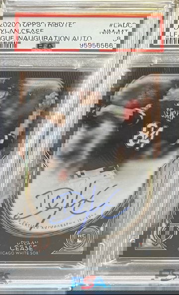 /99 2020 Topps Tribute Dylan Cease RC Auto League Inaugurations Rookie PSA Slab