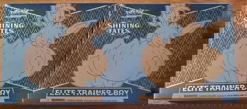 Two (2) boxes of Pokemon Battle Styles Shining Fates Elite Trainer Box.