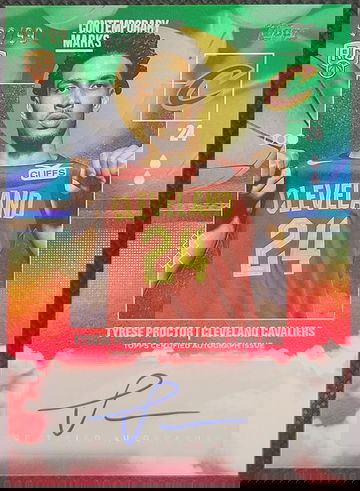 2025-26 Topps Tyrese Proctor Contemporary Marks Auto Green Rainbow /99 RC