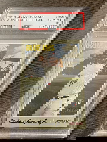 2019 Topps Heritage Vladimir Guerrero Jr Rookie RC PSA 10