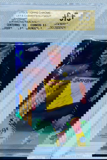 2019-20 TOPPS CHROME UCL ERLING HAALAND RC #74 BGS 9.5 