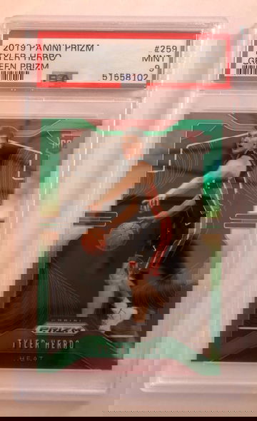 2019 Tyler Herro Green Prizm PSA 9