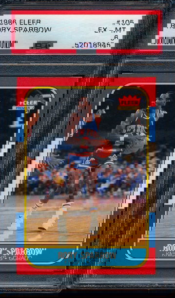 1986 Fleer Rory Sparrow PSA 6 EX-MT