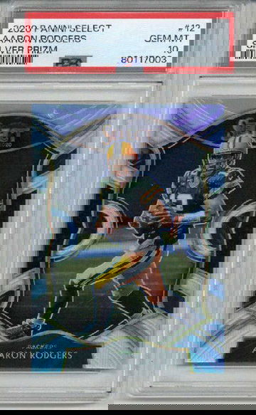 2020 PANINI SELECT SILVER PRIZM #12 AARON RODGERS CARD PACKERS PSA 10 LOW POP