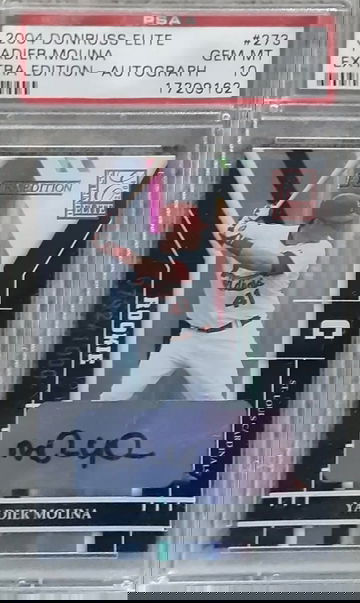 2004 Donruss Elite Yadier Molina Extra Edition Auto RC PSA 10 Gem Mint *pop 12