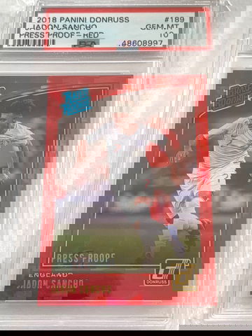 2018 donruss jadon sancho press proof red psa 10