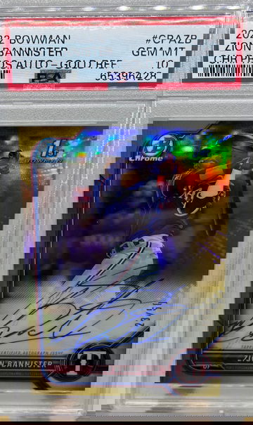 Zion Bannister 2022 1st Bowman Chrome Gold Auto /50 PSA 10