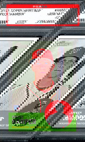 BRYCE HARPER 2012 TOPPS HERITAGE PSA 10 #H 650 POP 40 ONLY COPY FOR SALE RC