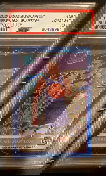 2020 Donruss Optic Tyrese Haliburton Blue Velocity PSA 10