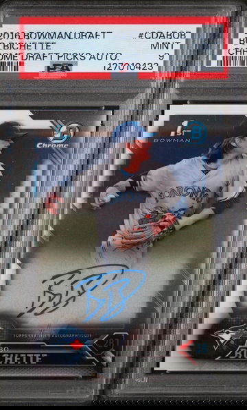 2016 Bowman Draft Chrome Autograph Bo Bichette #CDABOB PSA 9