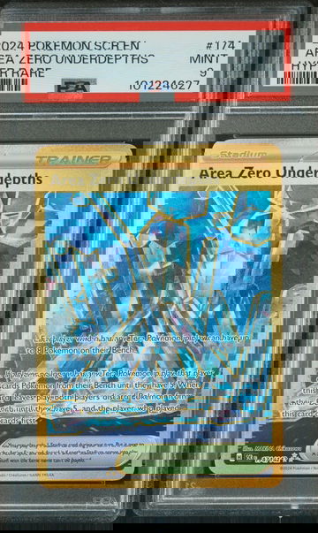 2024 Pokemon Scarlet and Violet Stellar Crown Hyper Rare Area Zero Underdepths #174 PSA 9