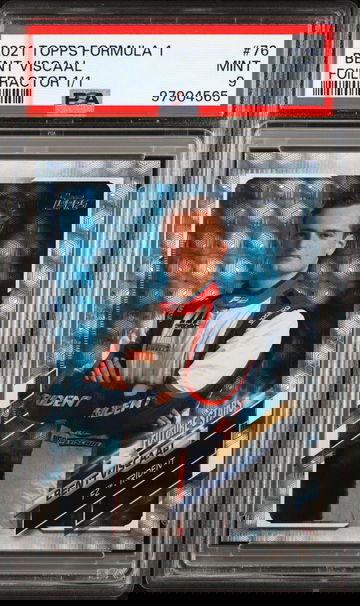 2021 Topps Formula 1 Foilfractor Bent Viscaal #76 1/1 PSA 9