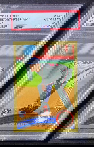 2011 Topps Gold Freddie Freeman Rookie Card PSA 10