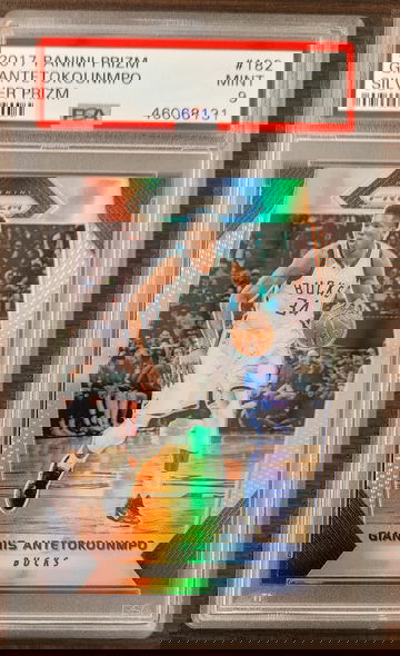 2017 Prizm Giannis silver PSA 9