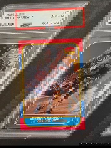 1986 Fleer #84 Robert Parrish PSA 8